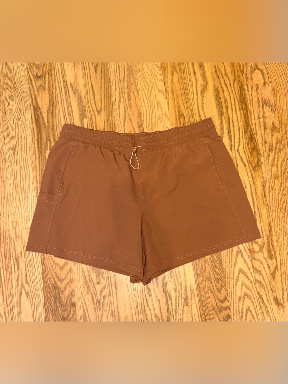 Avalanche Outdoor Supply Elastic Waist Hiking Shorts Rust Brown XL
